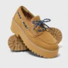 Sapatos náuticos de plataforma em camurça
