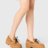 Sapatos náuticos de plataforma em camurça