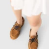 Sapatos náuticos de plataforma em camurça
