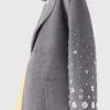 Sobretudo longo de strass com dupla face
