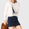 T-shirt com estampado de barco