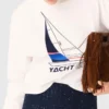 T-shirt com estampado de barco