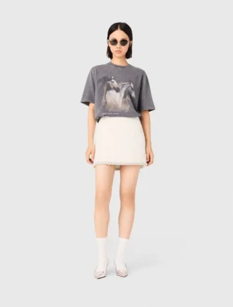 T-shirt com estampado de cavalo