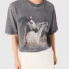 T-shirt com estampado de cavalo
