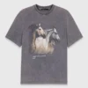 T-shirt com estampado de cavalo