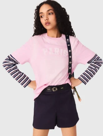 T-shirt com estampado náutico
