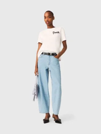 T-shirt com logótipo de Paris bordado