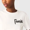 T-shirt com logótipo de Paris bordado
