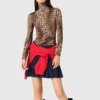 T-shirt com padrão leopardo