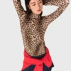 T-shirt com padrão leopardo