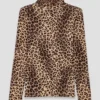 T-shirt com padrão leopardo
