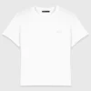 T-shirt com pequeno logótipo bordado