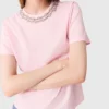 T-shirt de manga curta com gola redonda