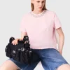 T-shirt de manga curta com gola redonda