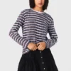 T-shirt às riscas