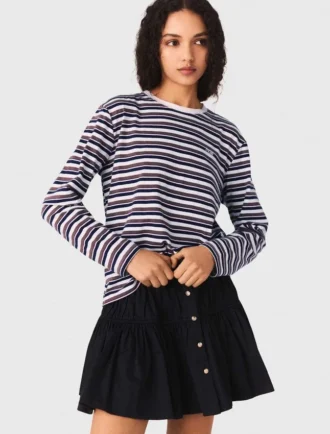 T-shirt às riscas
