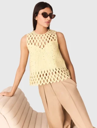 Top de croché com strass