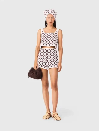 Top de croché floral