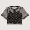 Top de tule bordado