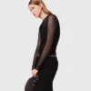 Top em jersey com diamantes