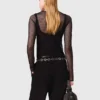 Top em jersey com diamantes