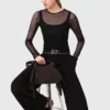 Top em jersey com diamantes