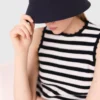 Chapéu de pescador reversível com estampado de frutas