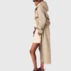 Trench coat com capuz removível