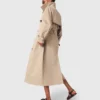 Trench coat com capuz removível