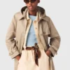 Trench coat com capuz removível