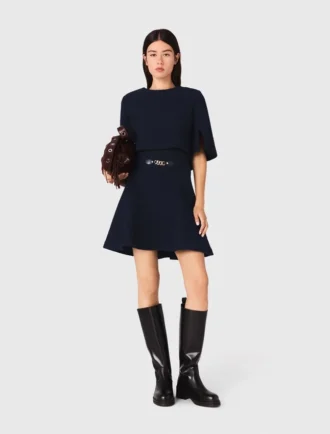 Vestido 2 em 1 com efeito tweed