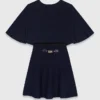 Vestido 2 em 1 com efeito tweed