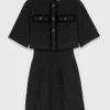 Vestido 2 em 1 em tweed brilhante