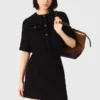 Vestido 2 em 1 em tweed brilhante