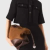 Vestido 2 em 1 em tweed brilhante