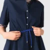 Vestido balão de manga curta em algodão