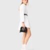 Vestido camisa com cinto contrastante