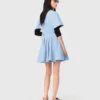 Vestido camisa com corte evasê