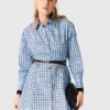 Vestido camisa com strass