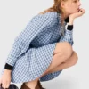 Vestido camisa com strass