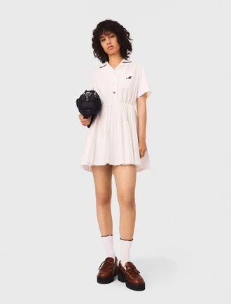 Vestido camisa de manga curta
