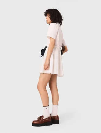 Vestido camisa de manga curta