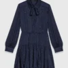Vestido camisa esvoaçante com tachas