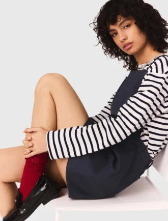Vestido com alças tipo pinafore