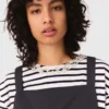 Vestido com alças tipo pinafore