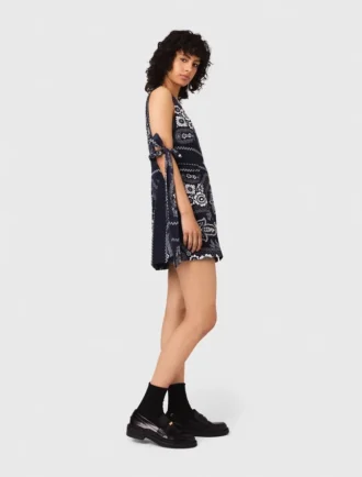 Vestido com estampado mini bandana