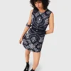 Vestido com estampado mini bandana