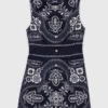Vestido com estampado mini bandana