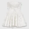 Vestido curto com corpete bordado Vestido curto com corpete bordado