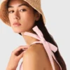 Vestido curto de algodão com corte evasê